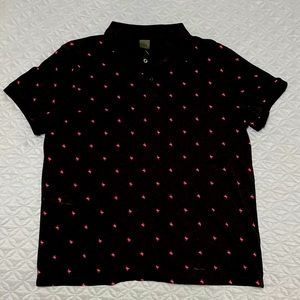 Large black with pink flamingos H&M polo